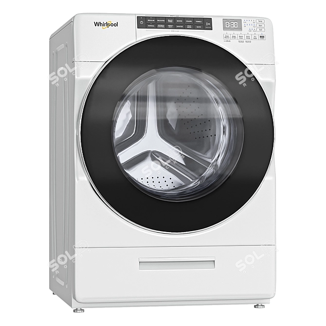 Whirlpool WFW6620HC Washer Dryer Set 3D model image 4