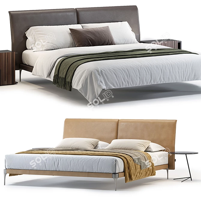 Elegant Ditre Italia ADA Bed 3D model image 2