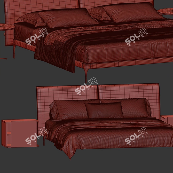 Elegant Ditre Italia ADA Bed 3D model image 6