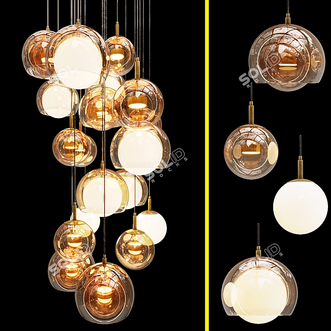  Modular Sfera Pendant Lights 3D model image 4