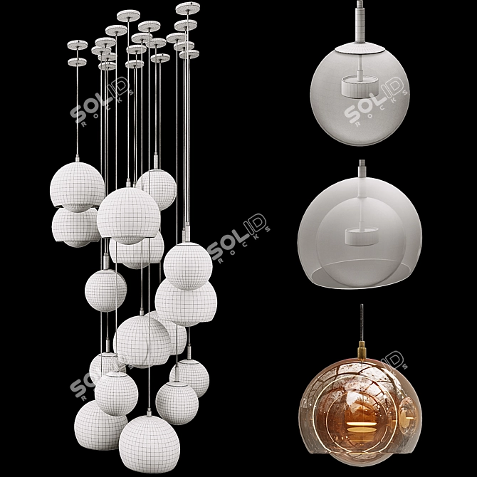  Modular Sfera Pendant Lights 3D model image 2