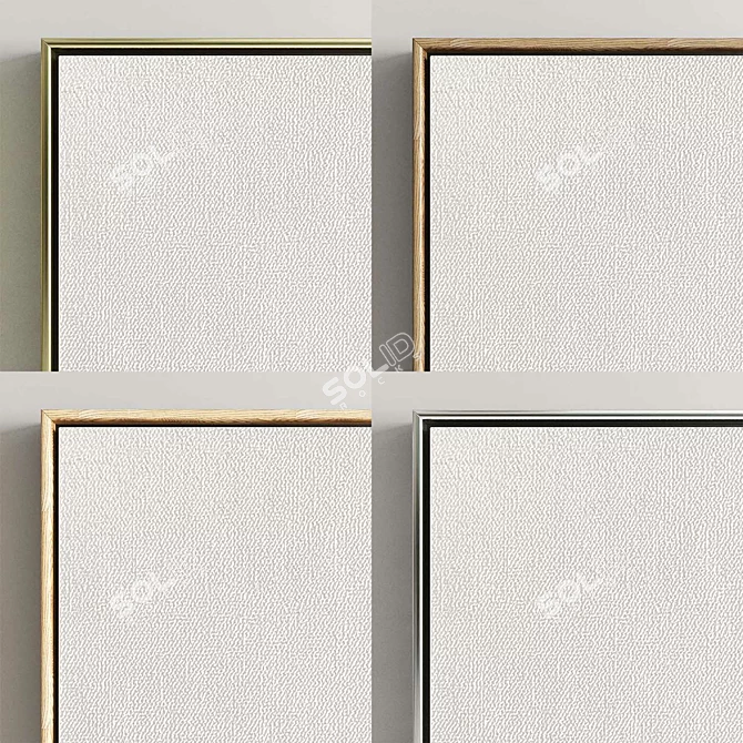 Abstract Art Set with Frames 3D model image 7