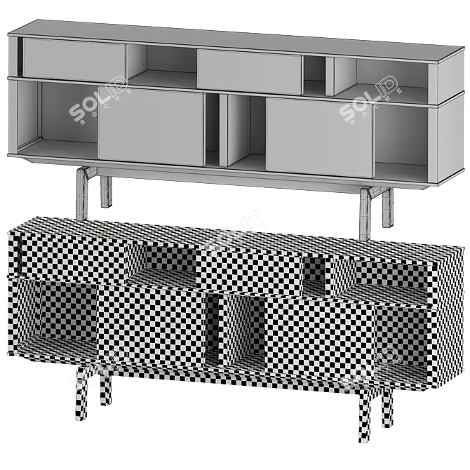 Lloyd TEX Fabric Sideboard 3D model image 2