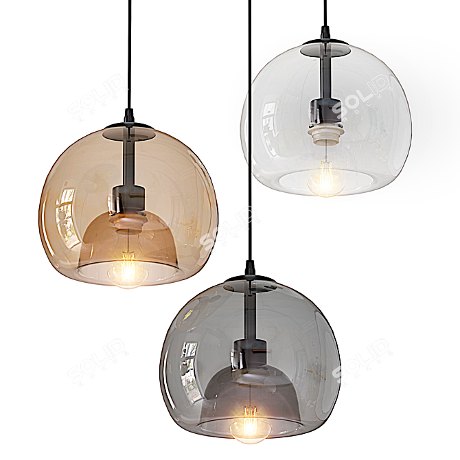 Dynamic Pendant Light "Focus 3D model image 1