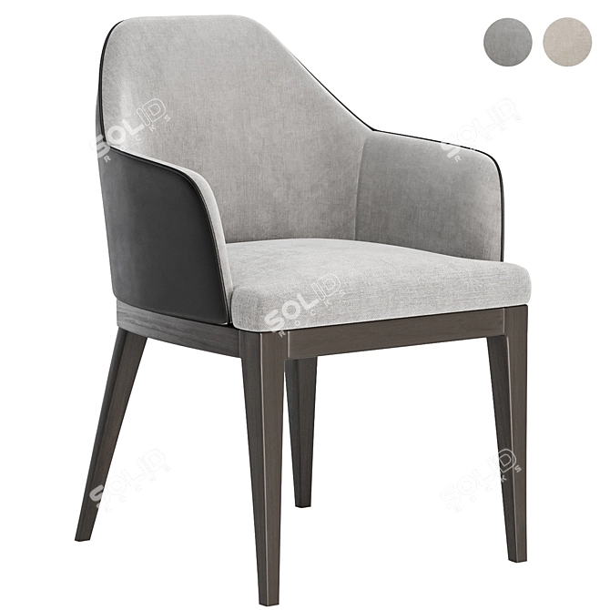 Elegant Marco Chair Como Furniture 3D model image 2