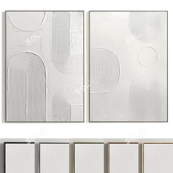 Plaster Dual Frame Collection: Interiors 3D model image 1