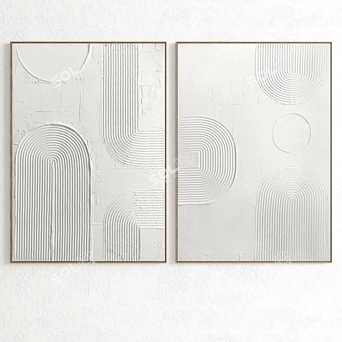 Plaster Dual Frame Collection: Interiors 3D model image 2