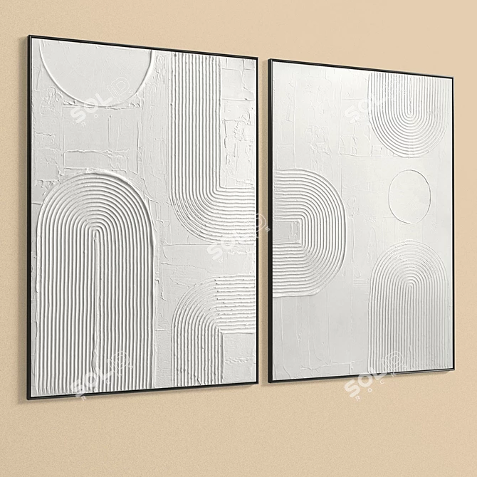 Plaster Dual Frame Collection: Interiors 3D model image 5