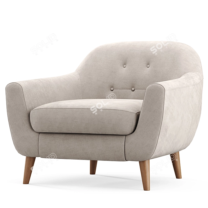 Stockholm Armchair 3D model image 1