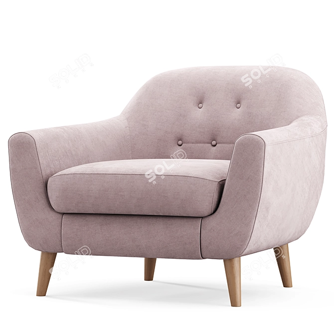 Stockholm Armchair 3D model image 2