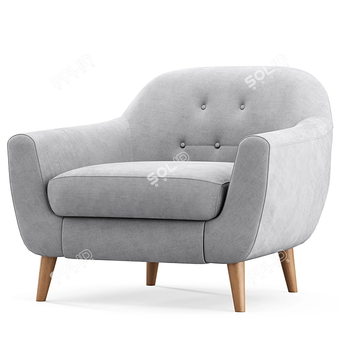 Stockholm Armchair 3D model image 3