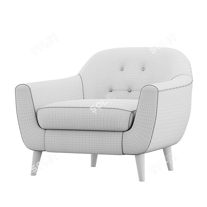 Stockholm Armchair 3D model image 4