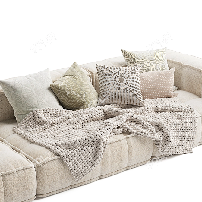 Natural Uniqwa Denver Sofa 3D model image 2