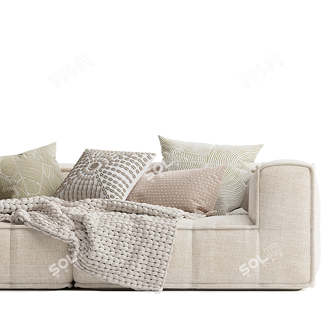 Natural Uniqwa Denver Sofa 3D model image 6