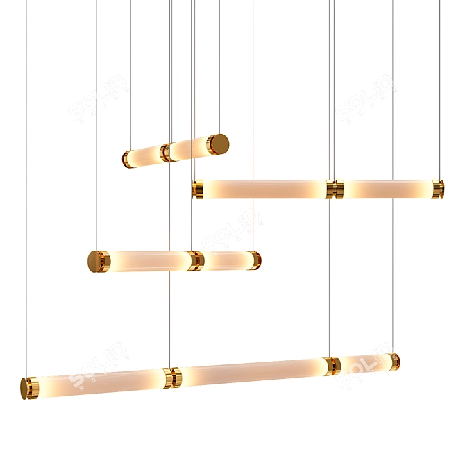 Elegant Luna Chandelier Accentuates Beauty 3D model image 1