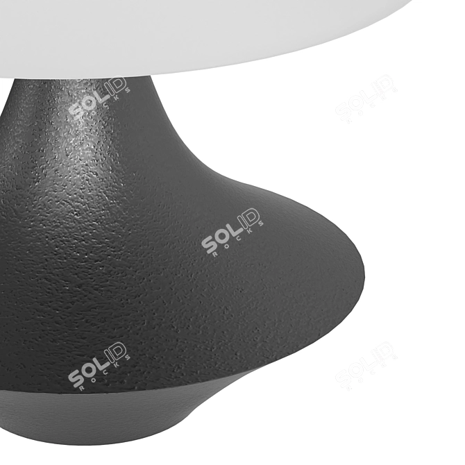 Marie Charcoal Resin Table Lamp 3D model image 2