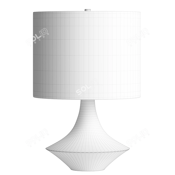 Marie Charcoal Resin Table Lamp 3D model image 3