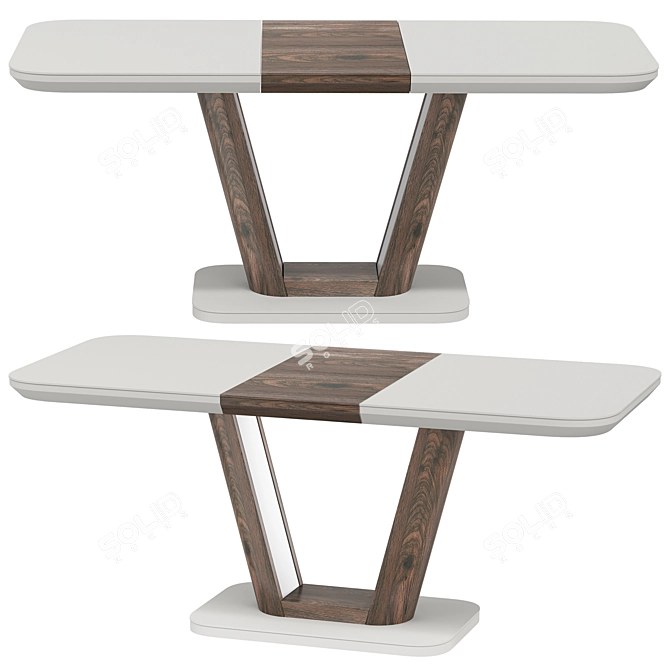 Ester Folding Table - Versatile and Elegant 3D model image 1