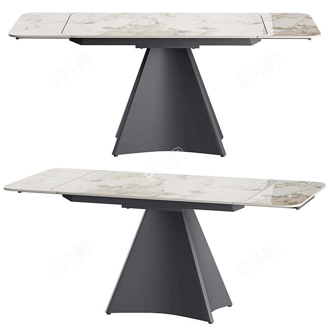 Granada Folding Table with Ceramic Top 3D model image 1