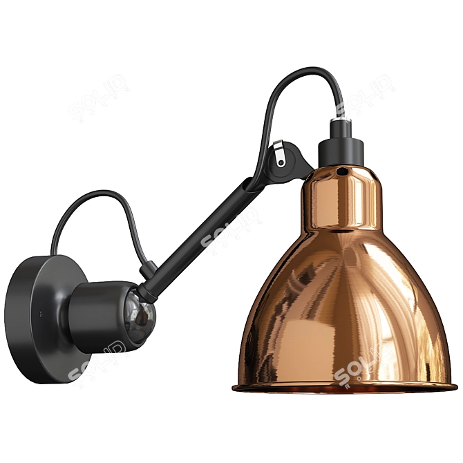 Vintage Lampe Gras Wall Sconce 3D model image 1