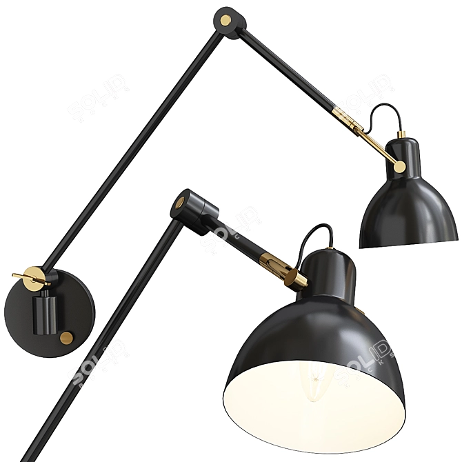 Minimalist Laito Wall Sconce 3D model image 1