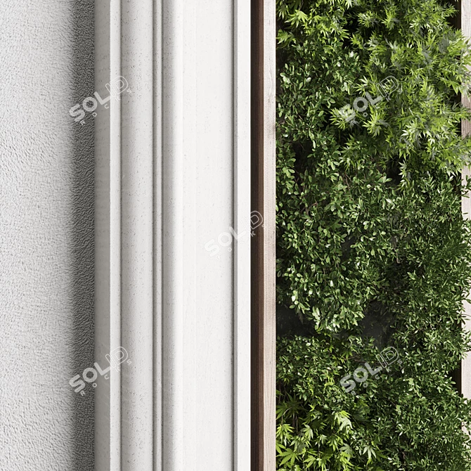 Concrete Frame Vertical Wall Garden 3D model image 5