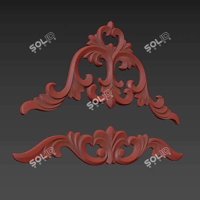 Ornament 09 3D Modeling Filigree 3D model image 6