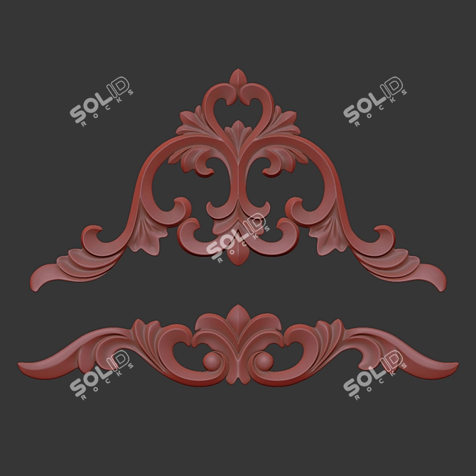 Ornament 09 3D Modeling Filigree 3D model image 7