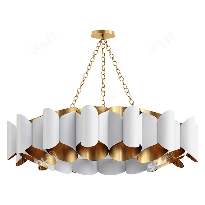 Elegance Radiates Banks Chandelier White 3D model image 1