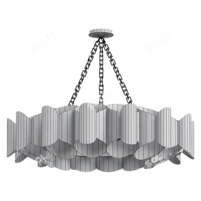 Elegance Radiates Banks Chandelier White 3D model image 2