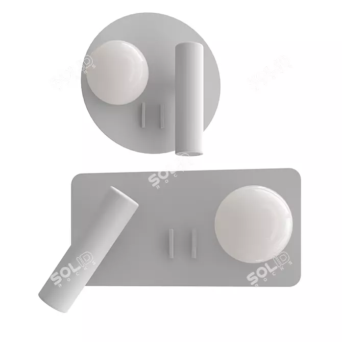 Sleek Snotra Wall Lamp 3D model image 1