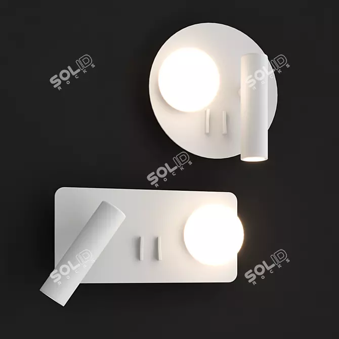 Sleek Snotra Wall Lamp 3D model image 2