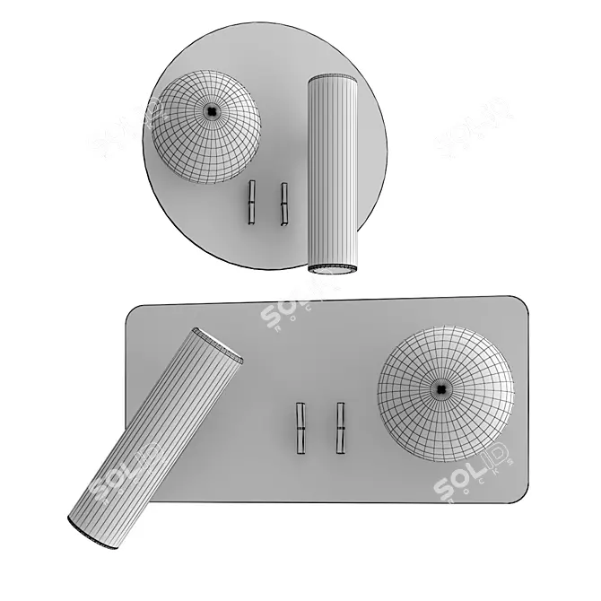 Sleek Snotra Wall Lamp 3D model image 3