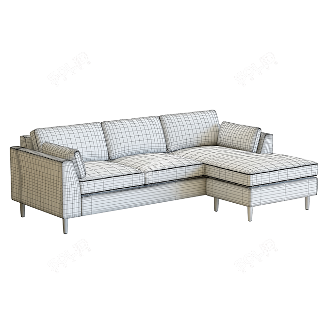 Avondale Wood Leg Lounger Model 3D model image 5