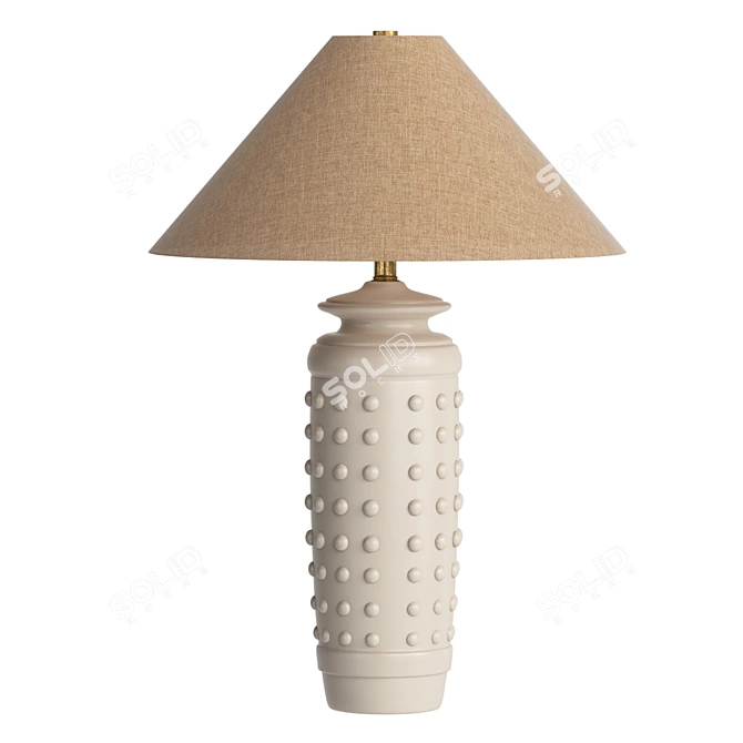  Sand Hue Terracotta Table Lamp 3D model image 1