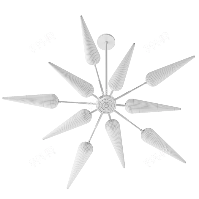 Ethereal Glow Ceiling Light 3D model image 3