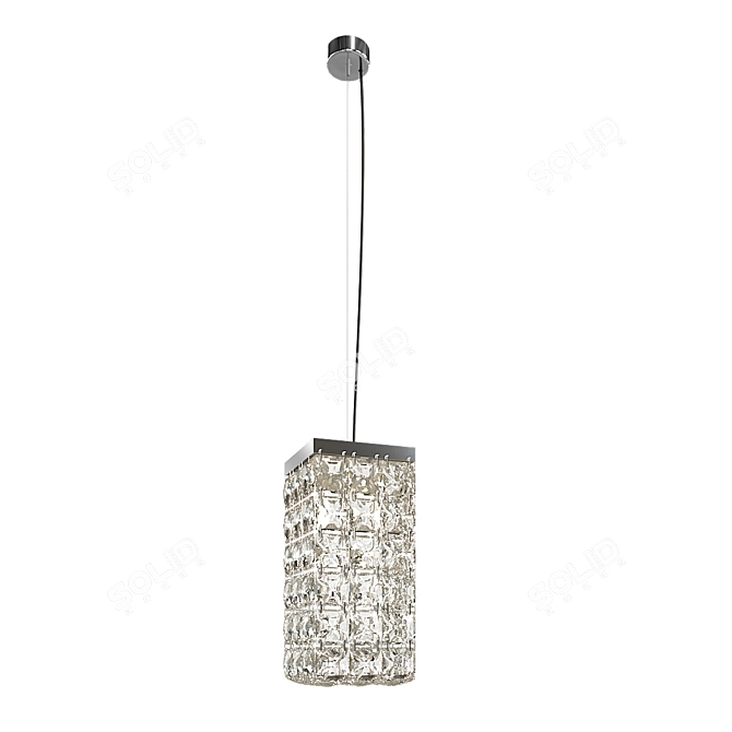 Quadrilux Chrome Gold Pendant 3D model image 2