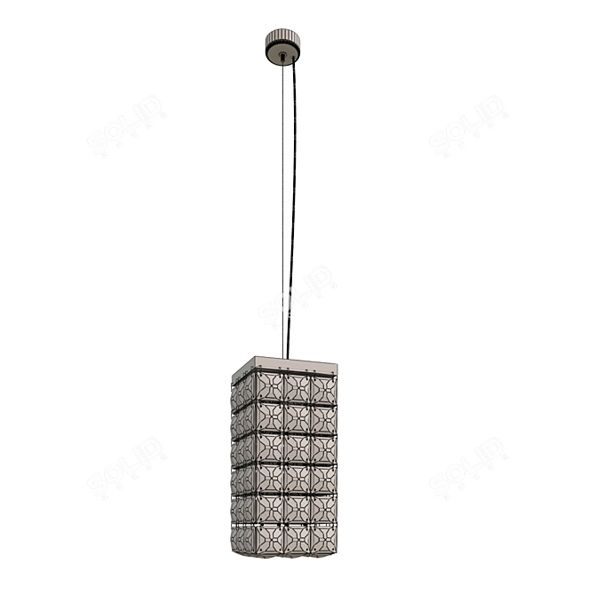 Quadrilux Chrome Gold Pendant 3D model image 3