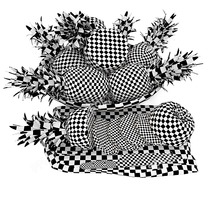 Tropical Pineapple Bowl Display  3D model image 5