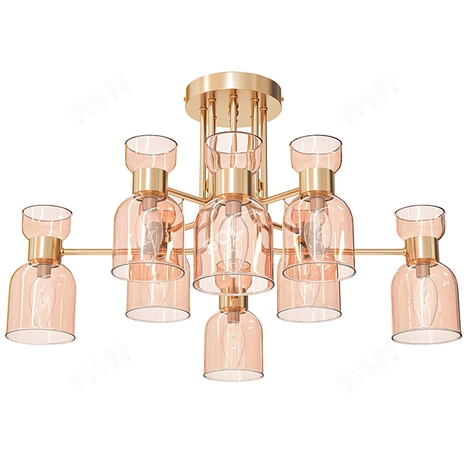 Freya Isla Chandelier, 8 Lights 3D model image 1