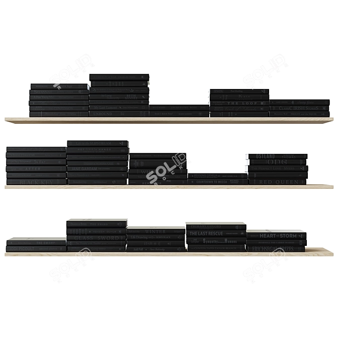 Book Bundle Set 3D Models 3D model image 4