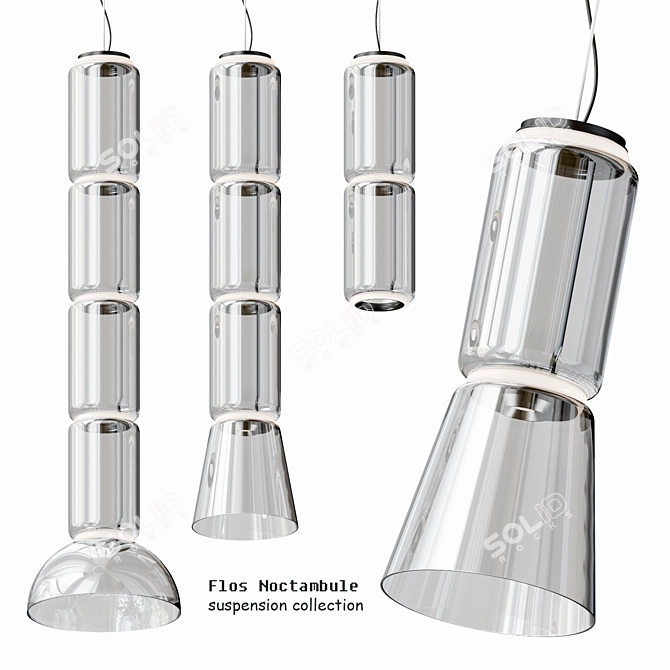  Flos Noctambule Suspension Collection 3D model image 2