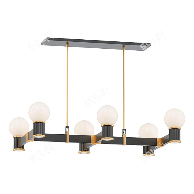 Modern Sleek Light Fixture 3D model image 1