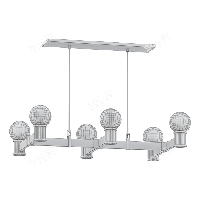 Modern Sleek Light Fixture 3D model image 2