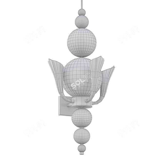 Glamorous Ilfari Tears Moonlight Sconce 3D model image 2