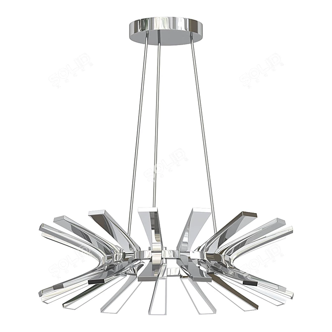 Modern Stainless Chandelier for Home 3D model image 1