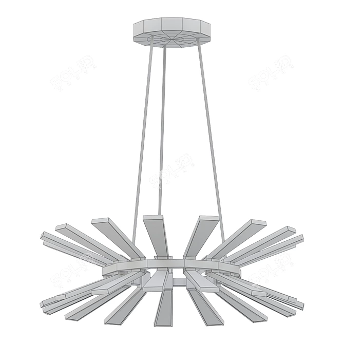 Modern Stainless Chandelier for Home 3D model image 2