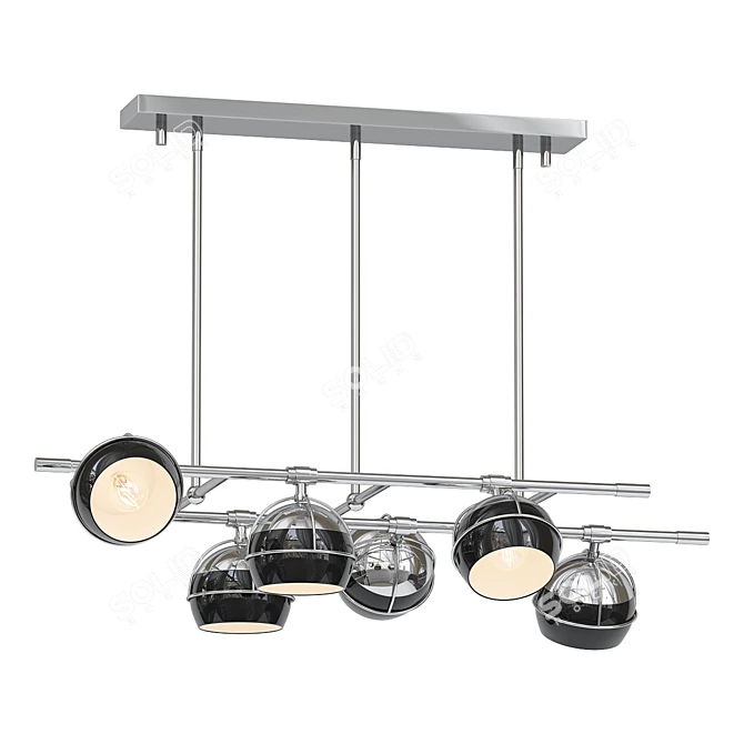  Sleek Black Widow II Lamp 3D model image 1