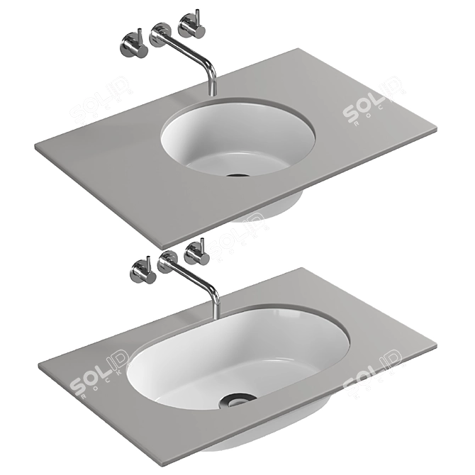 Architectura Undercounter Washbasin 3D model image 1