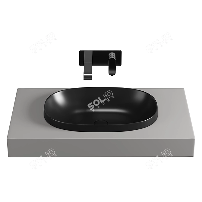 VitrA Oval Inset Bowl Joy 3D model image 3